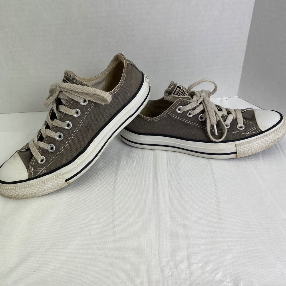 Converse Chuck Taylor All Star Low Top Sneakers Men 5 Womens 7 Gray Canvas 1J794
